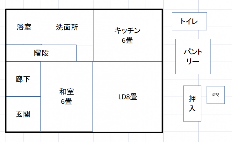 Excel間取り図形の作り方