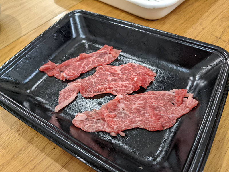 ふるさと納税松阪牛ばら肉が届きました　実際のサイズ