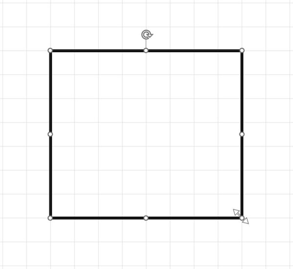 Excelで間取りを作る方法　外壁編　8×7の長方形をつくる