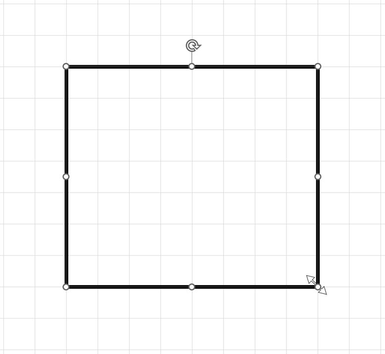 Excelで間取りを作る方法　外壁編　8×7の長方形をつくる