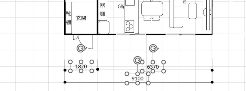 Excelで寸法線の引き方22　寸法を修正