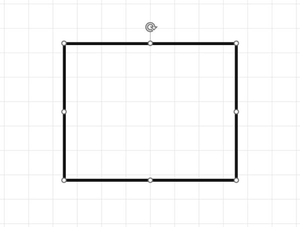 Excelで間取りを作る方法　外壁編　2.2四角形の書式設定2