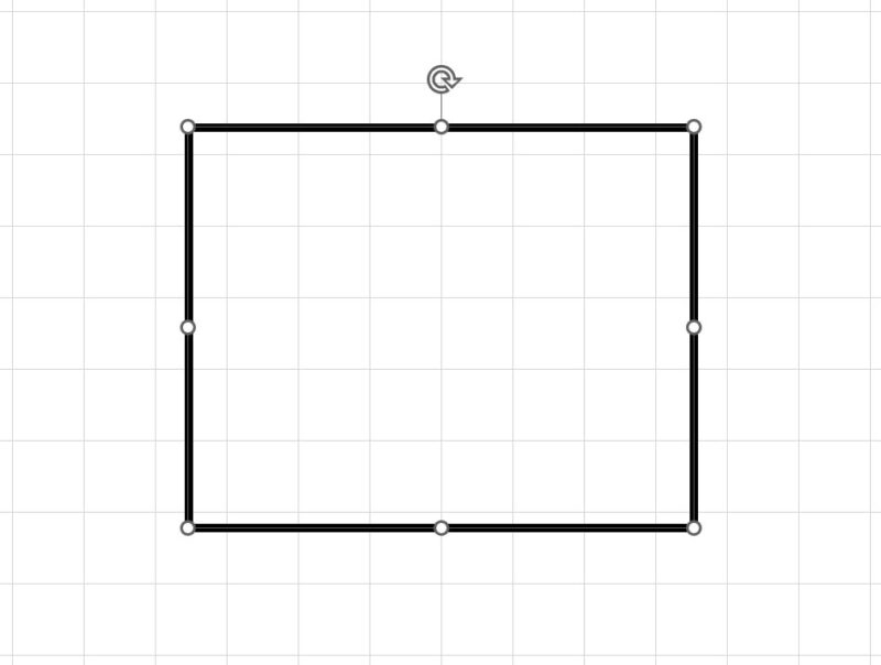 Excelで間取りを作る方法　外壁編　2.2四角形の書式設定2