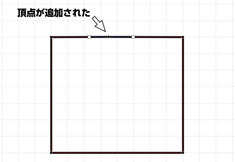 Excelで間取りを作る方法　外壁編6　頂点が追加された