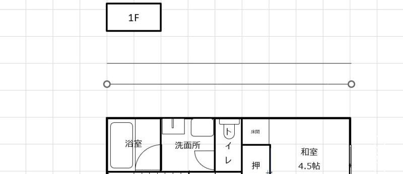 Excelで寸法線の引き方2　線をコピーする3